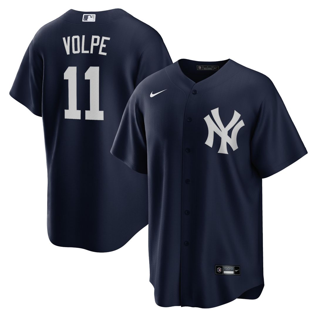 Anthony Volpe New York Yankees Nike Big & Tall Alternate Replica Player Jersey - Navy Official MLB Team Apparel Baseball Fan Gear
