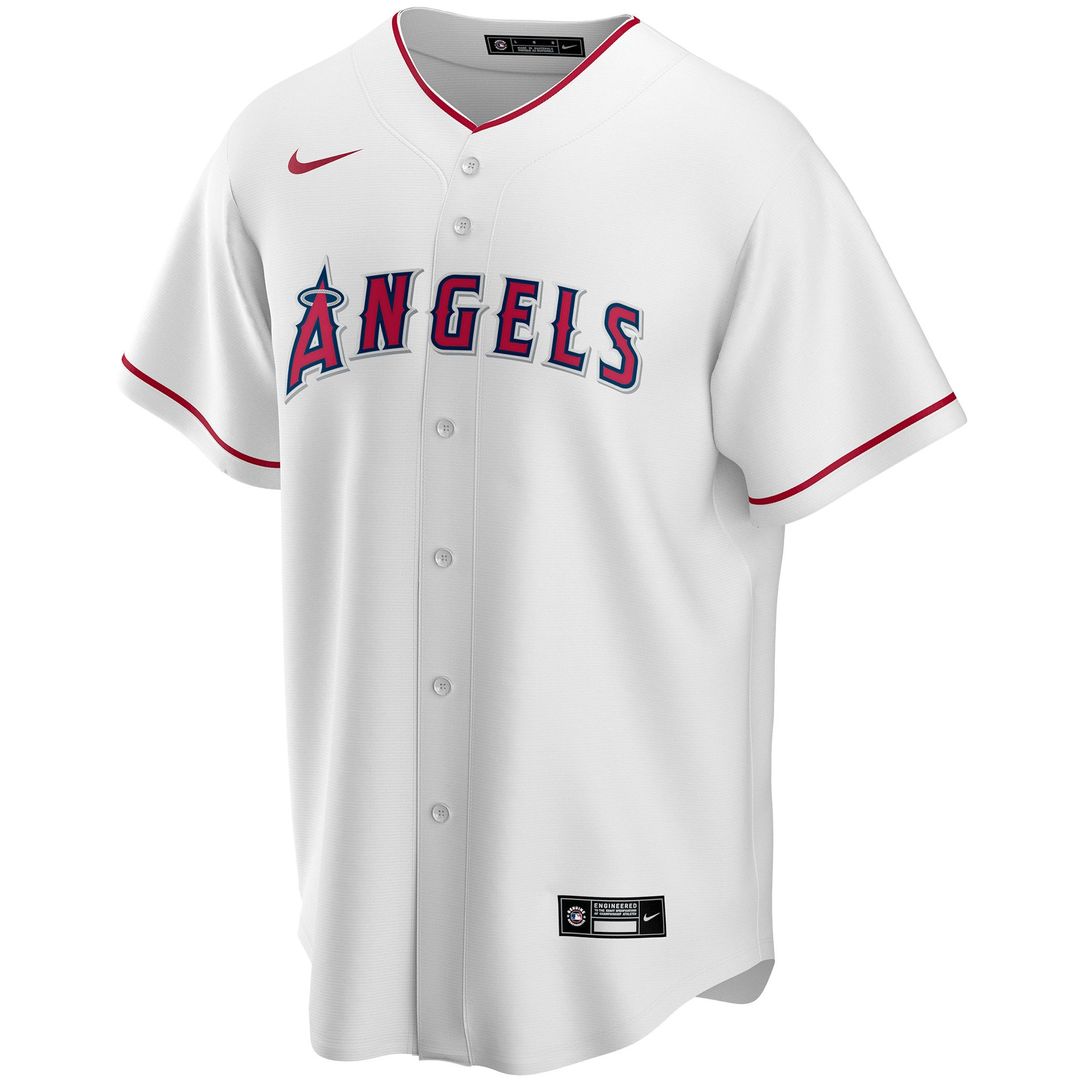 Los Angeles Angels Nike Home Replica Custom Jersey - White Official MLB Team Apparel Baseball Fan Gear