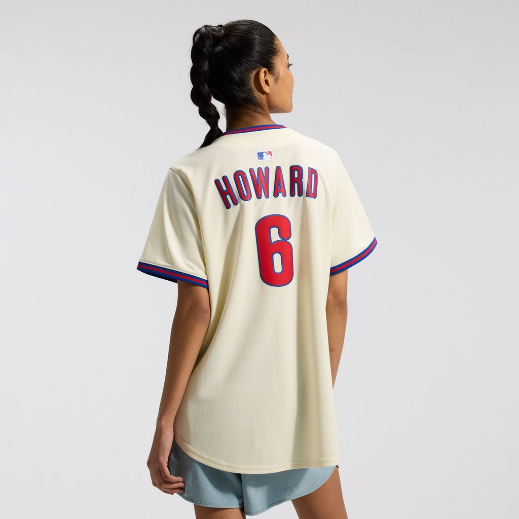 Ryan Howard Philadelphia Phillies Nike Women's Alternate 2 Limited Jersey – Cream Official MLB Team Apparel Baseball Fan Gear