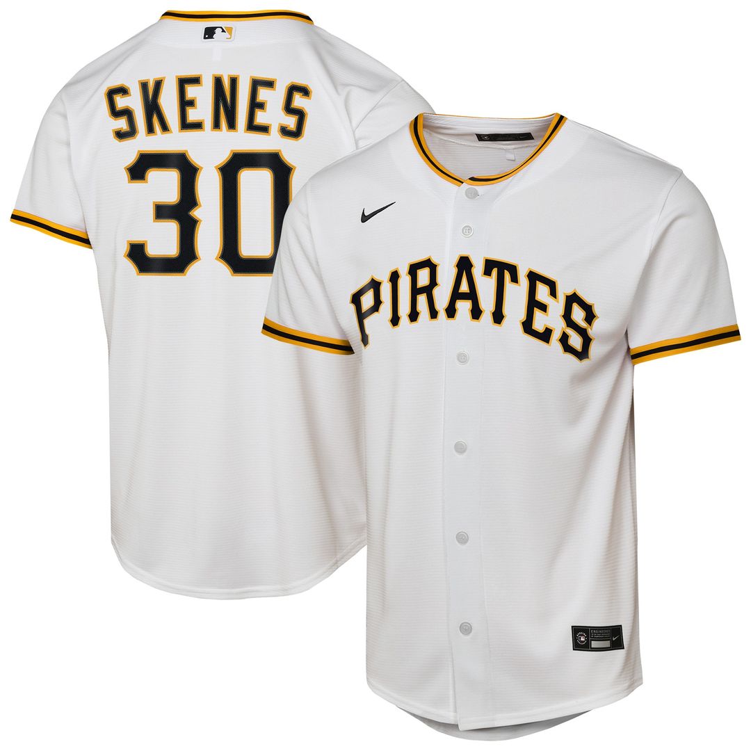 Paul Skenes Pittsburgh Pirates Nike Youth Home Replica Player Jersey - White Official MLB Team Apparel Baseball Fan Gear