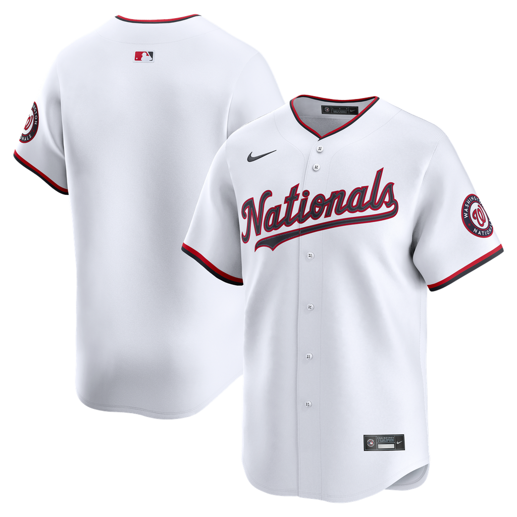 Washington Nationals Nike Home Limited Jersey - White Official MLB Team Apparel Baseball Fan Gear