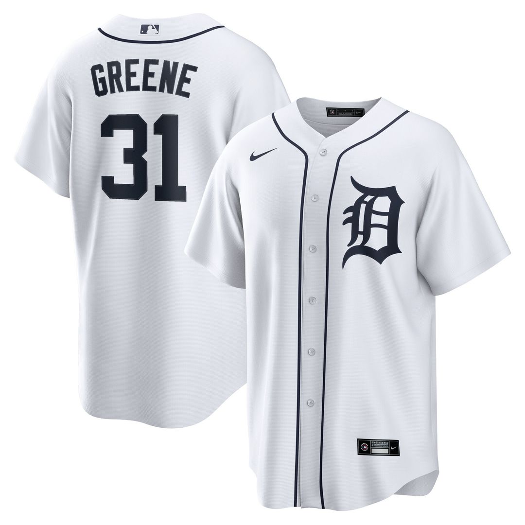 Riley Greene Detroit Tigers Nike Replica Player Jersey - White Official MLB Team Apparel Baseball Fan Gear