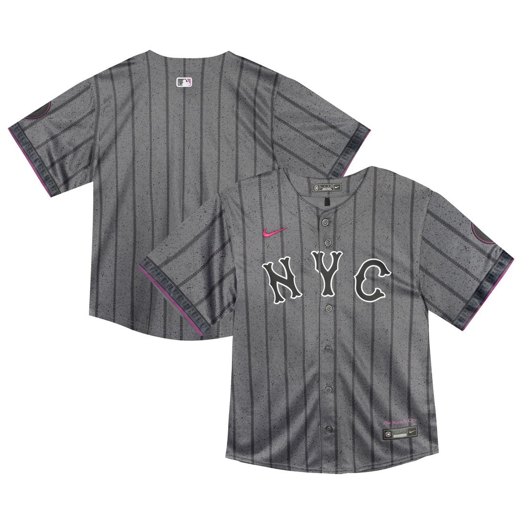 New York Mets Nike Toddler City Connect Team Limited Jersey - Gray Official MLB Team Apparel Baseball Fan Gear