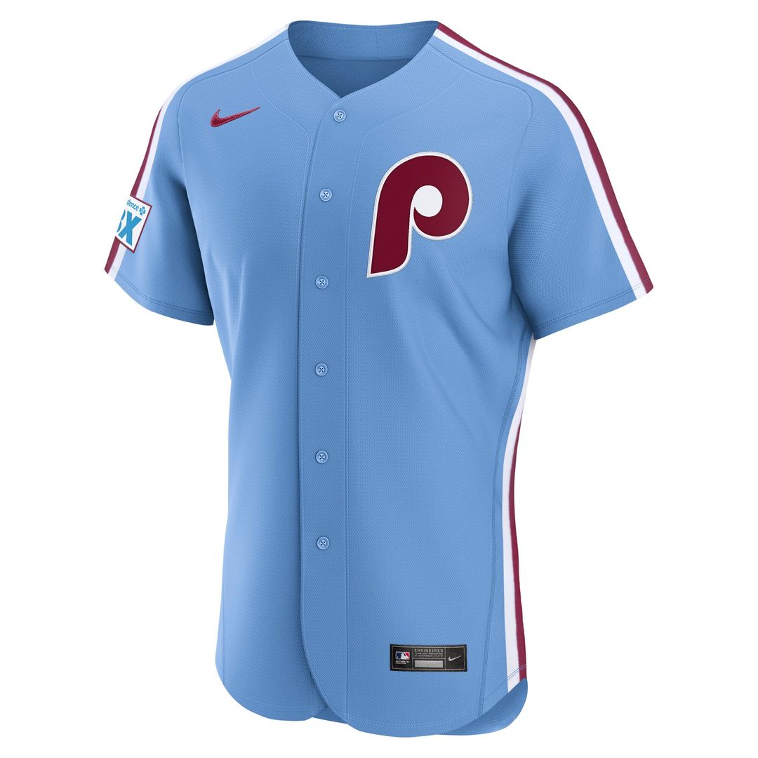 Philadelphia Phillies Nike Alternate Authentic Jersey - Light Blue Official MLB Team Apparel Baseball Fan Gear