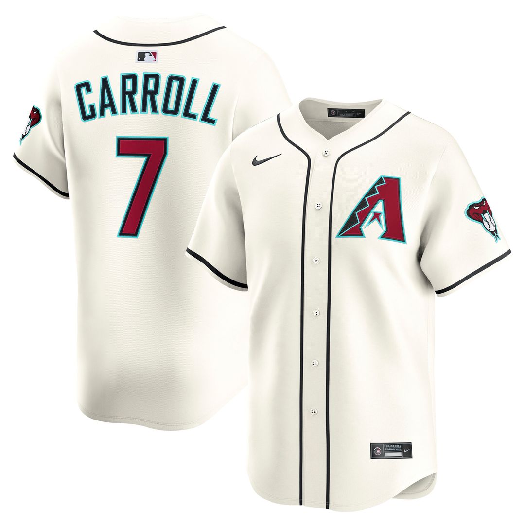 Corbin Carroll Arizona Diamondbacks Nike Home Limited Player Jersey - Cream Official MLB Team Apparel Baseball Fan Gear