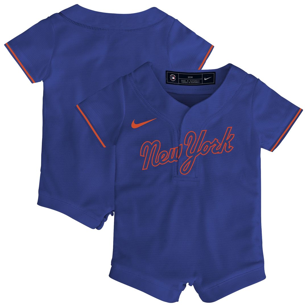 New York Mets Nike Infant Home Replica Romper Jersey - White Official MLB Team Apparel Baseball Fan Gear