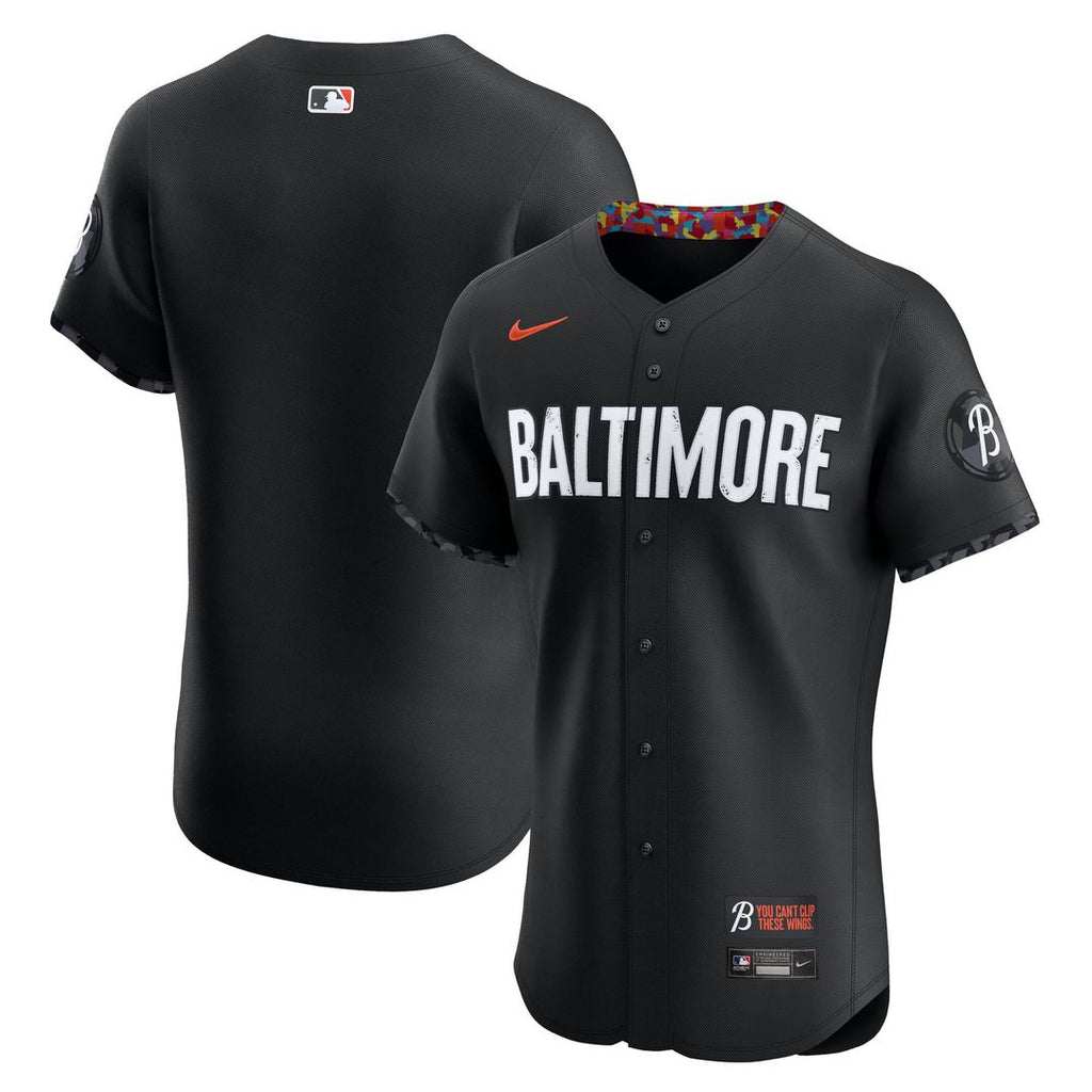 Baltimore Orioles Nike City Connect Elite Jersey - Black Official MLB Team Apparel Baseball Fan Gear