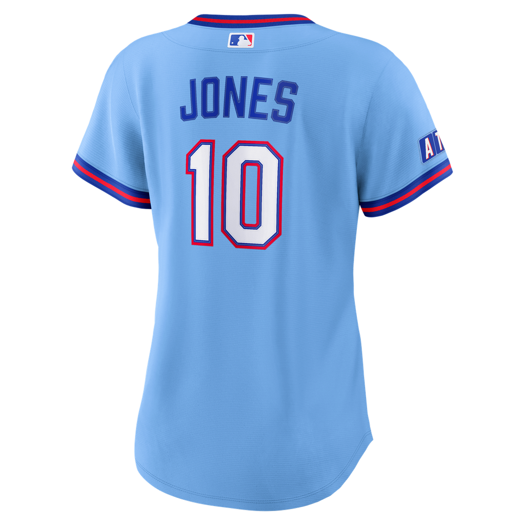 Chipper Jones Atlanta Braves Nike Women's 2026 City Connect Stadium Jersey - Powder Blue Official MLB Team Apparel Baseball Fan Gear