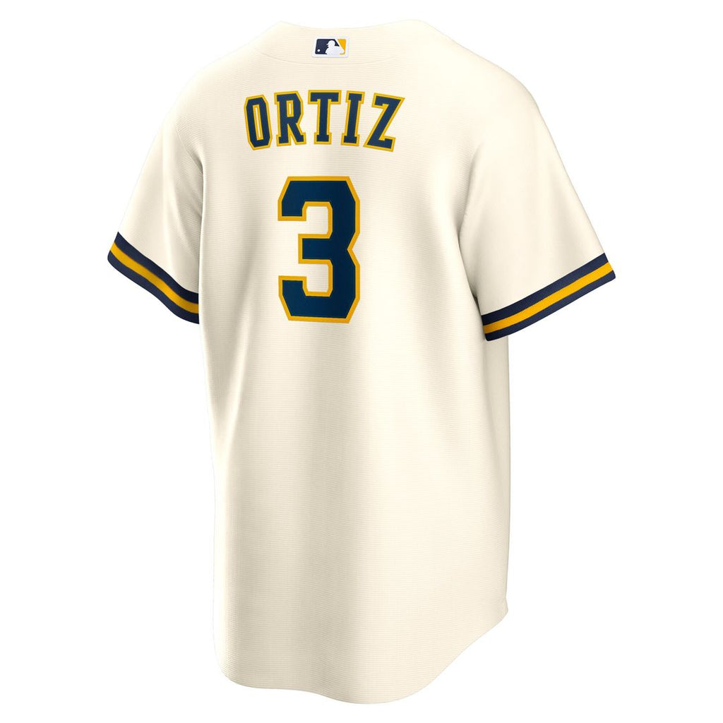Joey Ortiz Milwaukee Brewers Nike Home Replica Jersey - White Official MLB Team Apparel Baseball Fan Gear