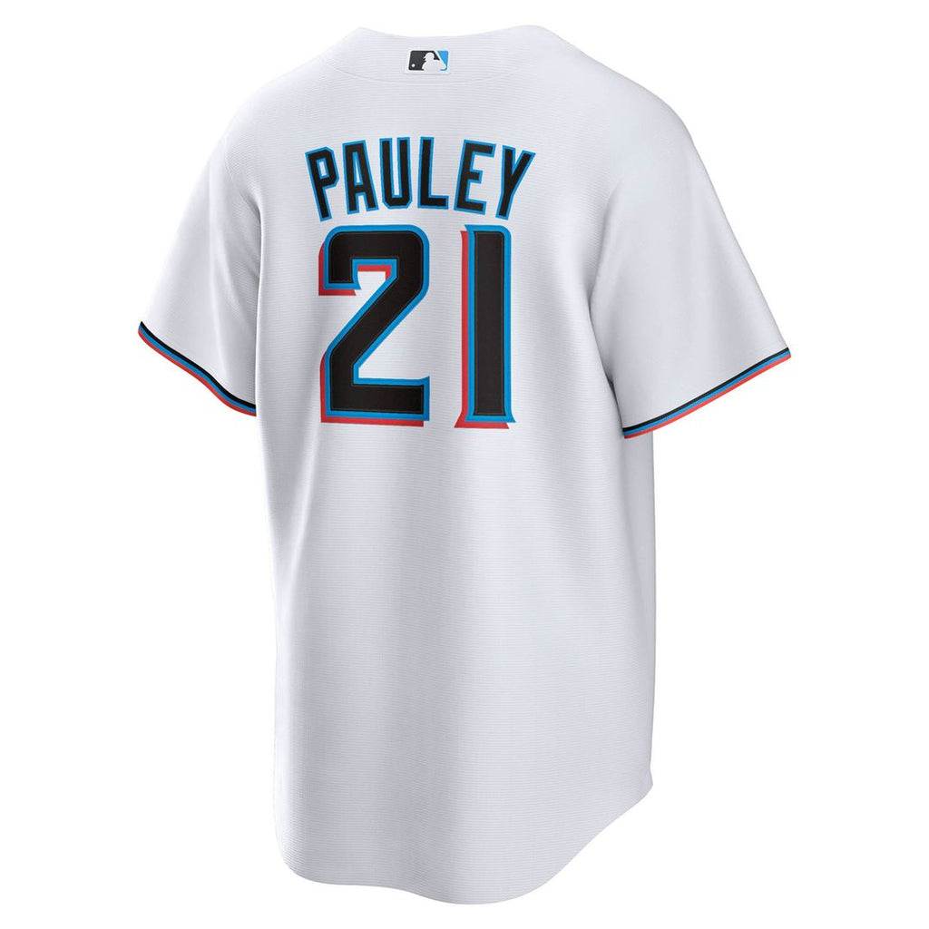 Graham Pauley Miami Marlins Nike Home Replica Jersey - White Official MLB Team Apparel Baseball Fan Gear