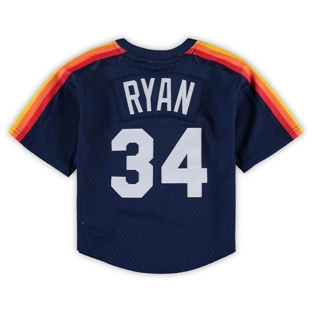 Nolan Ryan Houston Astros Mitchell & Ness Preschool & Toddler Cooperstown Collection Mesh Batting Practice Jersey - Navy Official MLB Team Apparel Bas