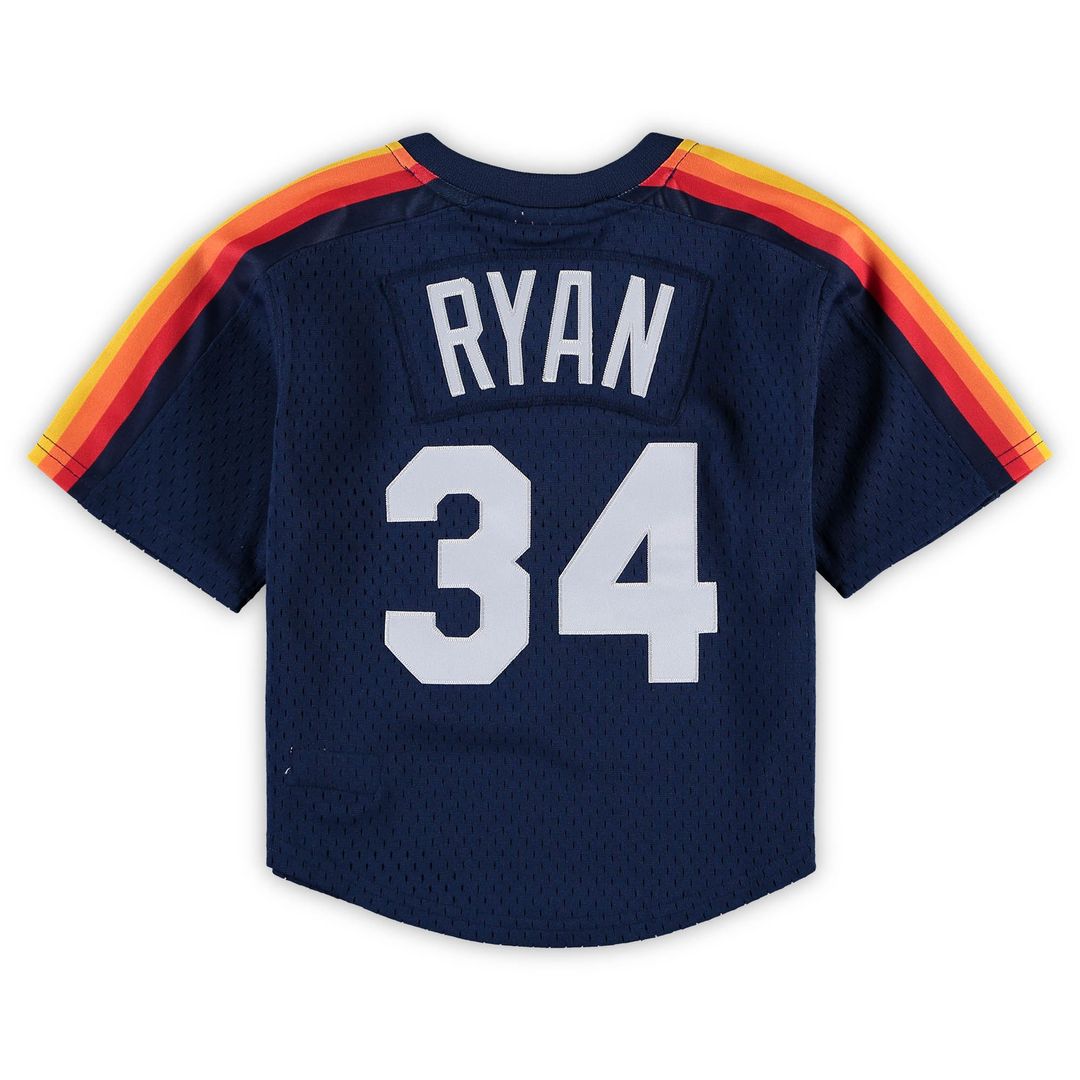 Nolan Ryan Houston Astros Mitchell & Ness Preschool & Toddler Cooperstown Collection Mesh Batting Practice Jersey - Navy Official MLB Team Apparel Bas