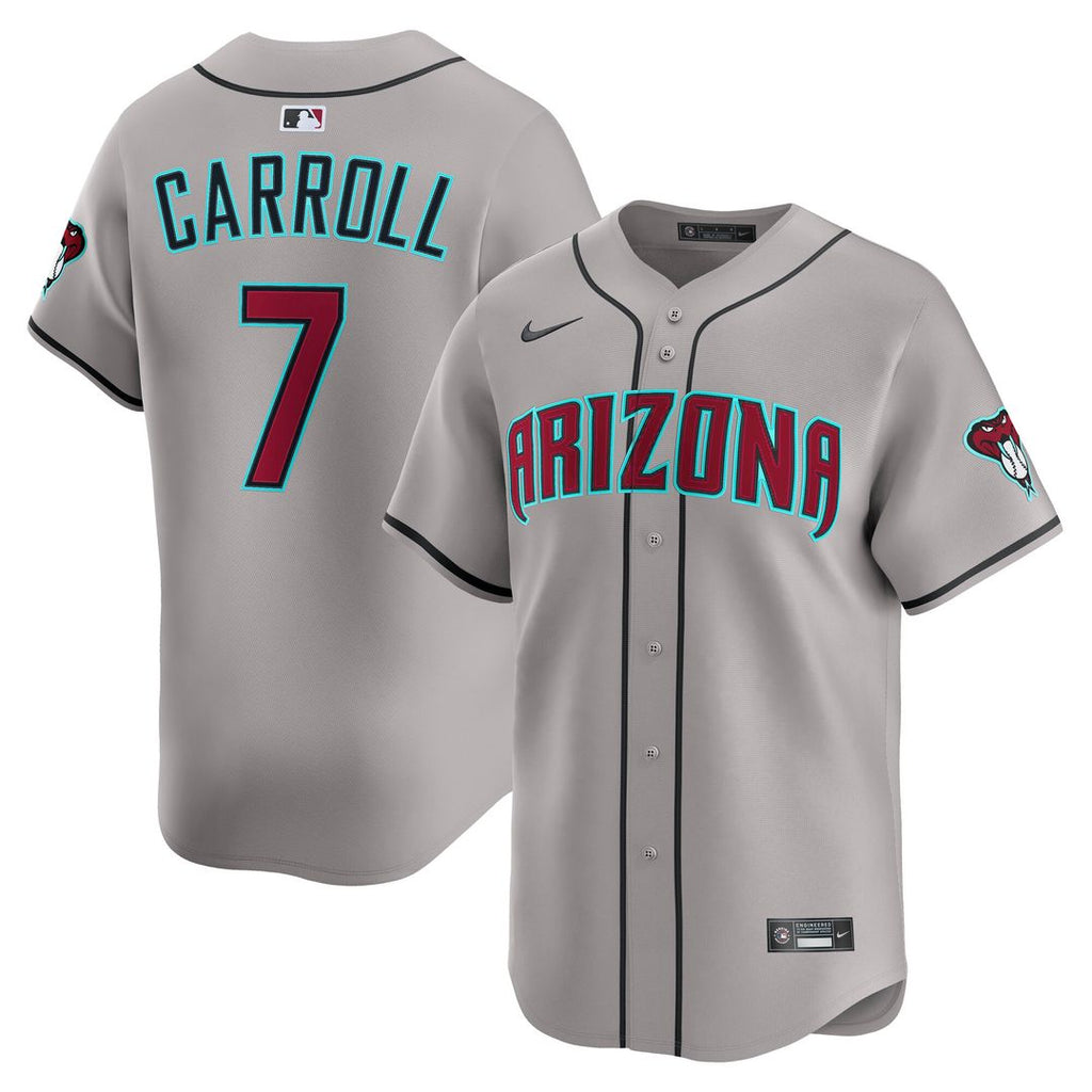 Corbin Carroll Arizona Diamondbacks Nike Road Limited Player Jersey - Gray Official MLB Team Apparel Baseball Fan Gear
