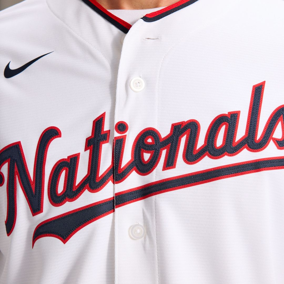 CJ Abrams Washington Nationals Nike Home Replica Jersey - White Official MLB Team Apparel Baseball Fan Gear