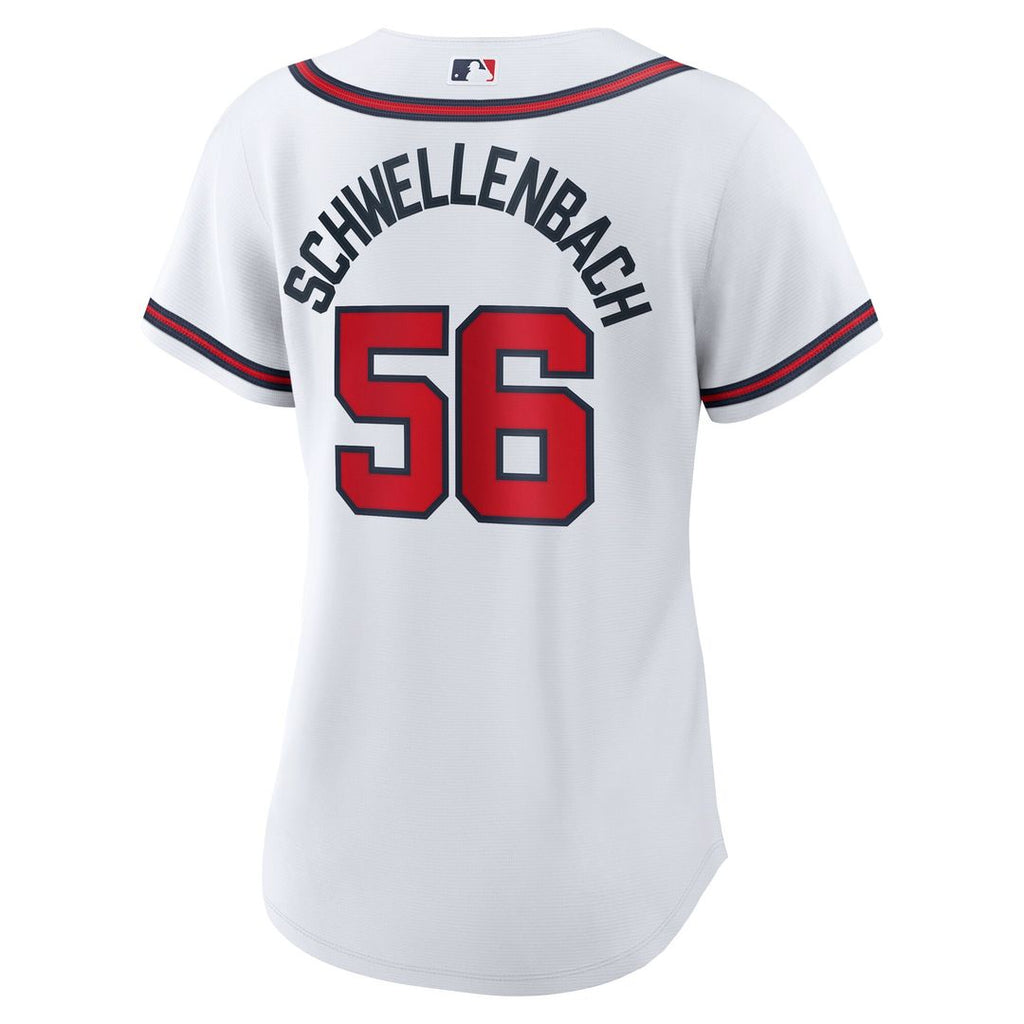 Spencer Schwellenbach Atlanta Braves Nike Women's Home Replica Jersey - White Official MLB Team Apparel Baseball Fan Gear