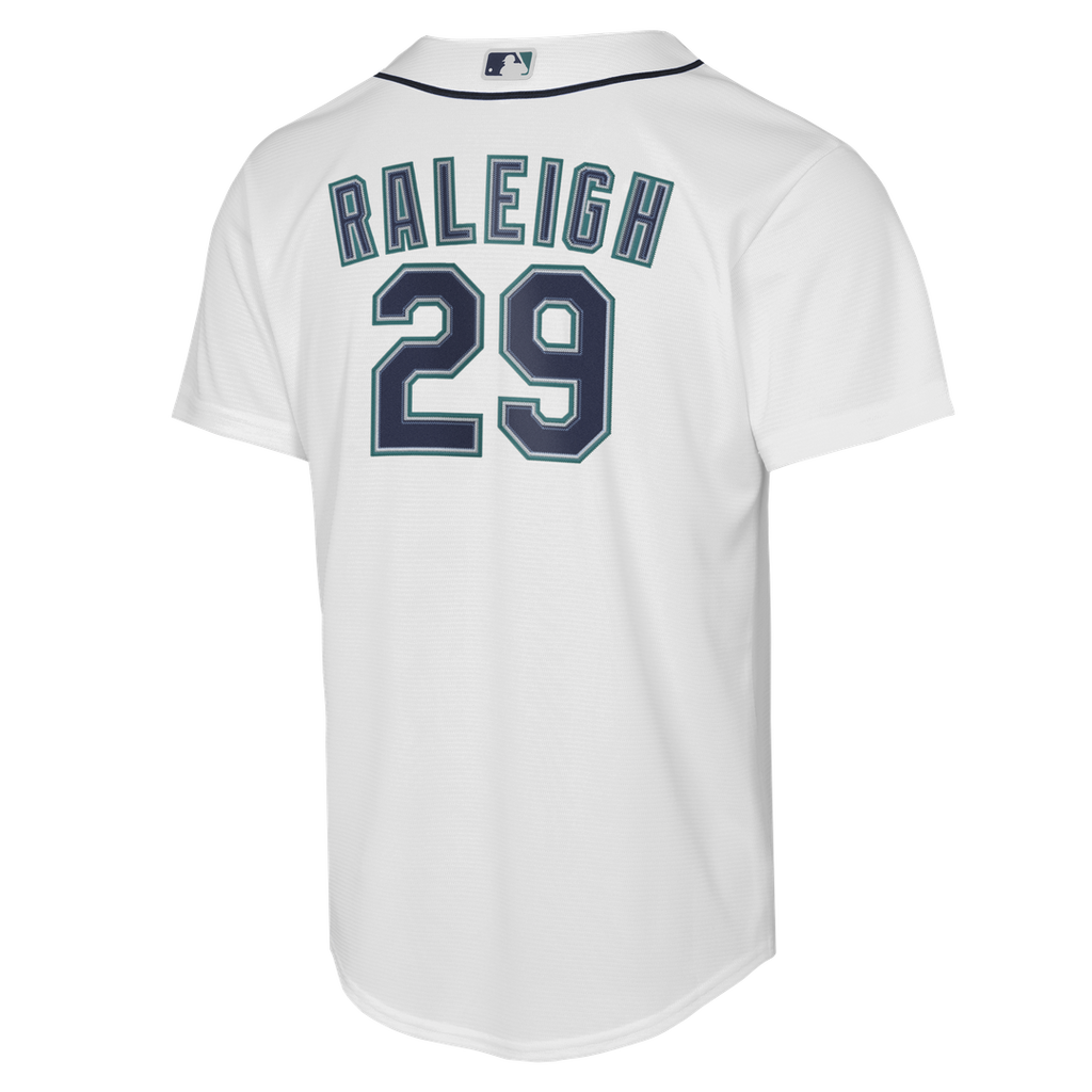 Cal Raleigh Seattle Mariners Nike Youth Home Baseline Jersey - White Official MLB Team Apparel Baseball Fan Gear