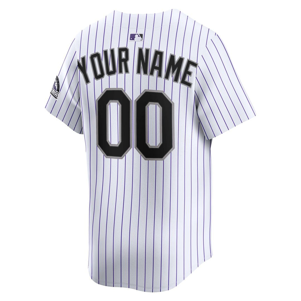 Colorado Rockies Nike Home Limited Custom Jersey - White Official MLB Team Apparel Baseball Fan Gear