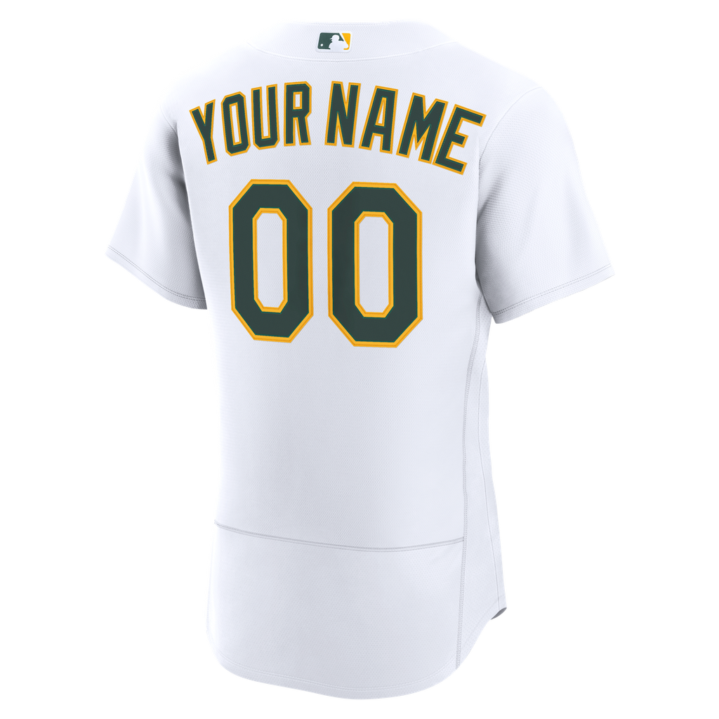 Athletics Nike Home Authentic Custom Jersey - White Official MLB Team Apparel Baseball Fan Gear