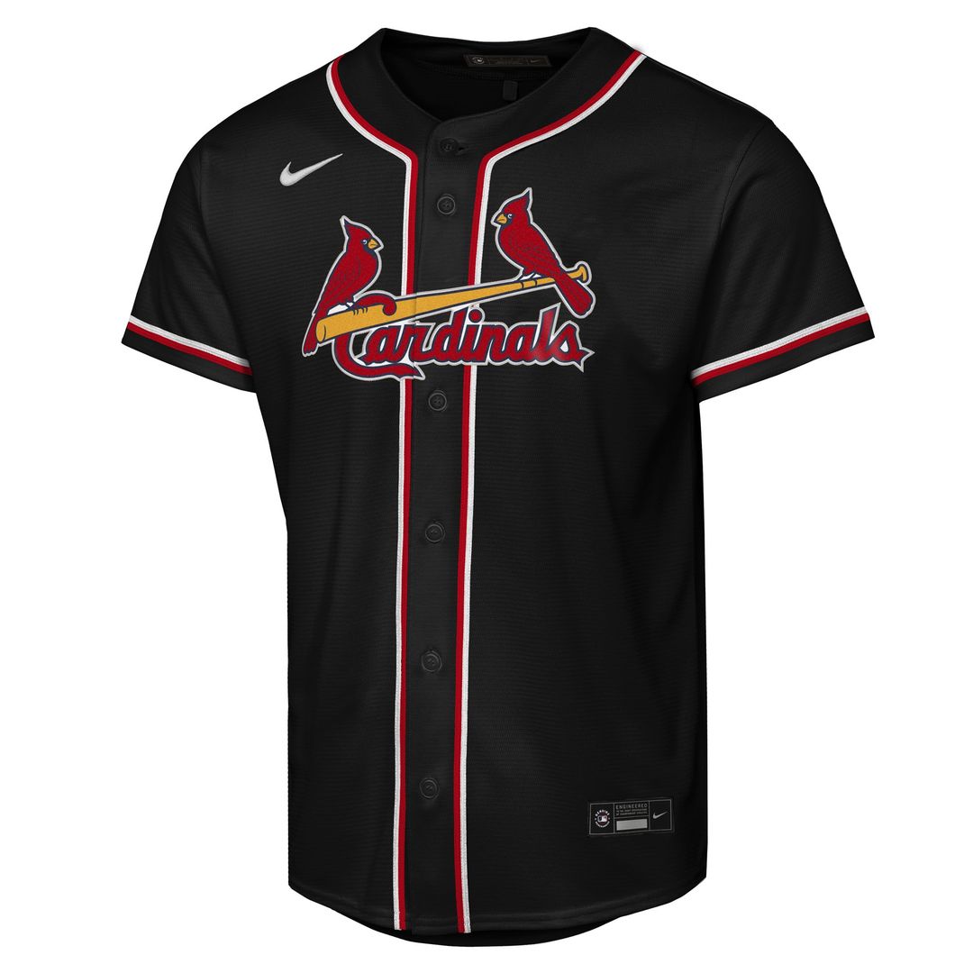 Lars Nootbaar St. Louis Cardinals Nike Youth Fashion Replica Player Jersey - Black Official MLB Team Apparel Baseball Fan Gear