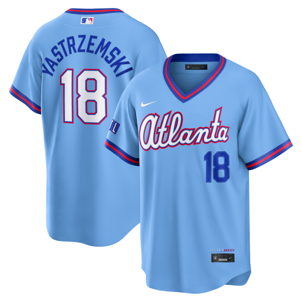 Mike Yastrzemski Atlanta Braves Nike 2026 City Connect Stadium Jersey - Powder Blue Official MLB Team Apparel Baseball Fan Gear