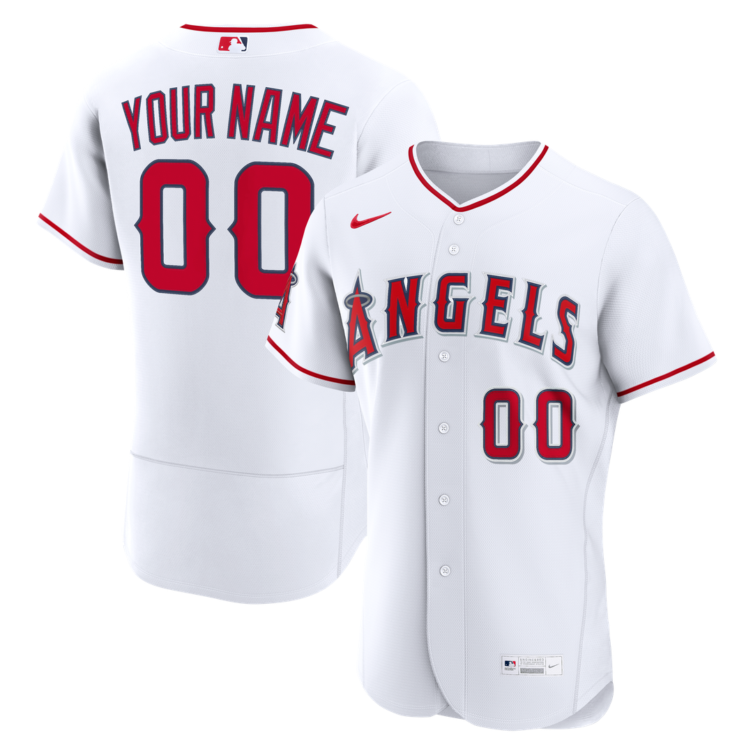 Los Angeles Angels Nike Home Authentic Custom Jersey - White Official MLB Team Apparel Baseball Fan Gear