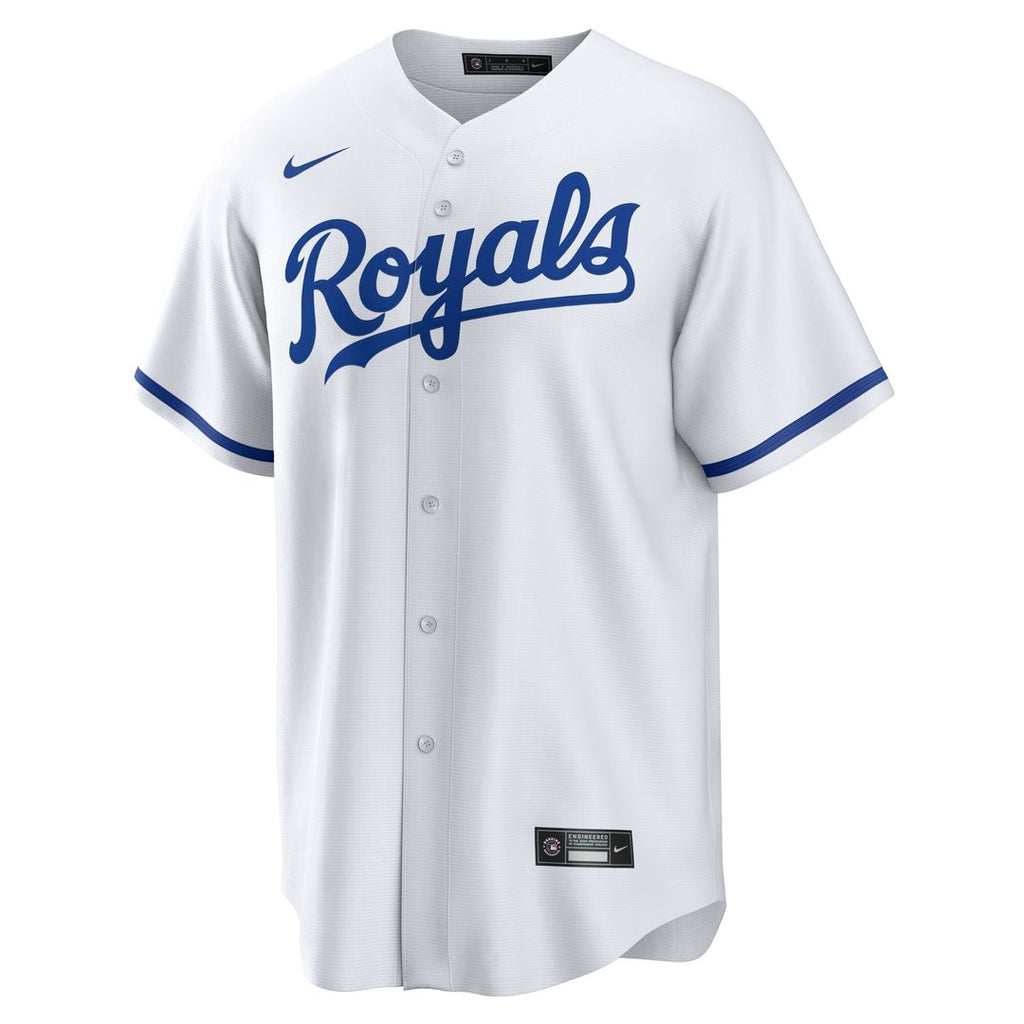 Maikel Garcia Kansas City Royals Nike Home Replica Jersey - White Official MLB Team Apparel Baseball Fan Gear
