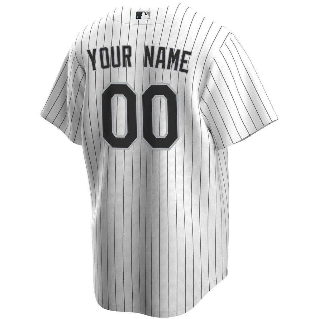 Chicago White Sox Nike Home Replica Custom Jersey - White Official MLB Team Apparel Baseball Fan Gear