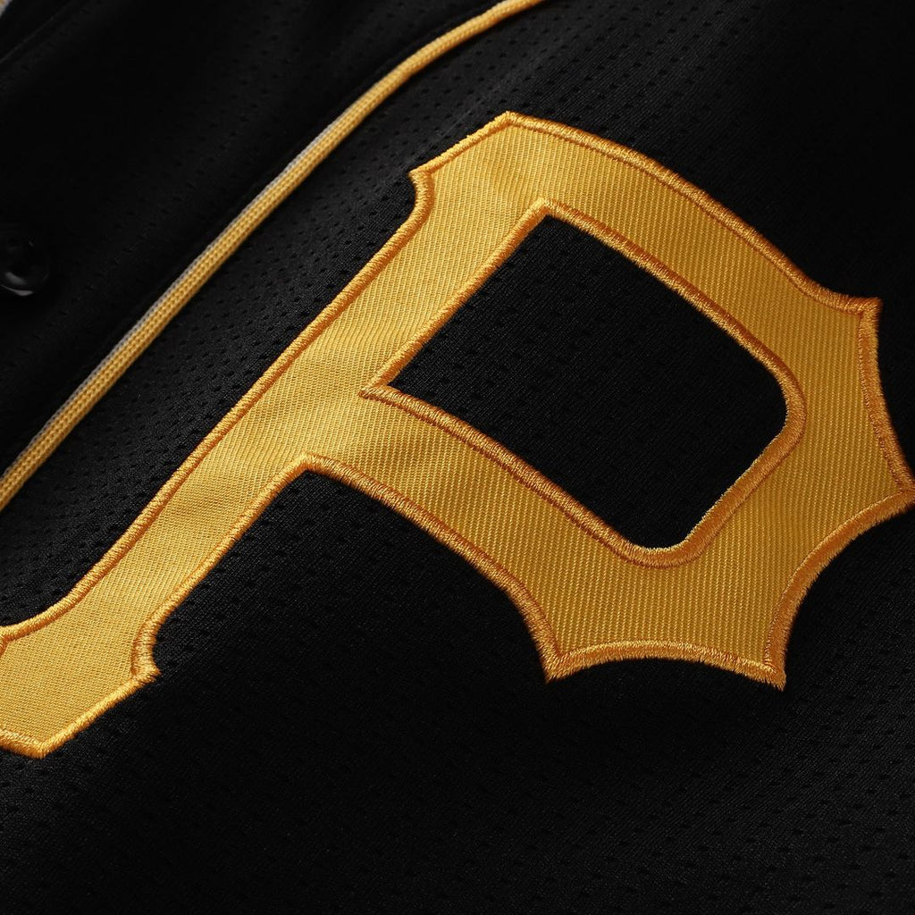 Pittsburgh Pirates Stitches Team Color Full-Button Fashion Jersey - Black Official MLB Team Apparel Baseball Fan Gear