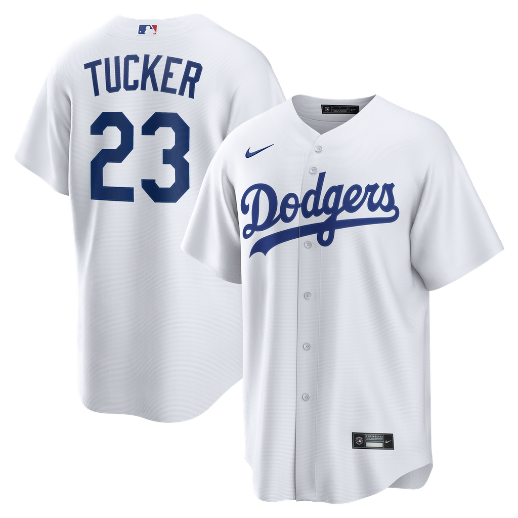 Kyle Tucker Los Angeles Dodgers Nike Home Replica Jersey - White Official MLB Team Apparel Baseball Fan Gear