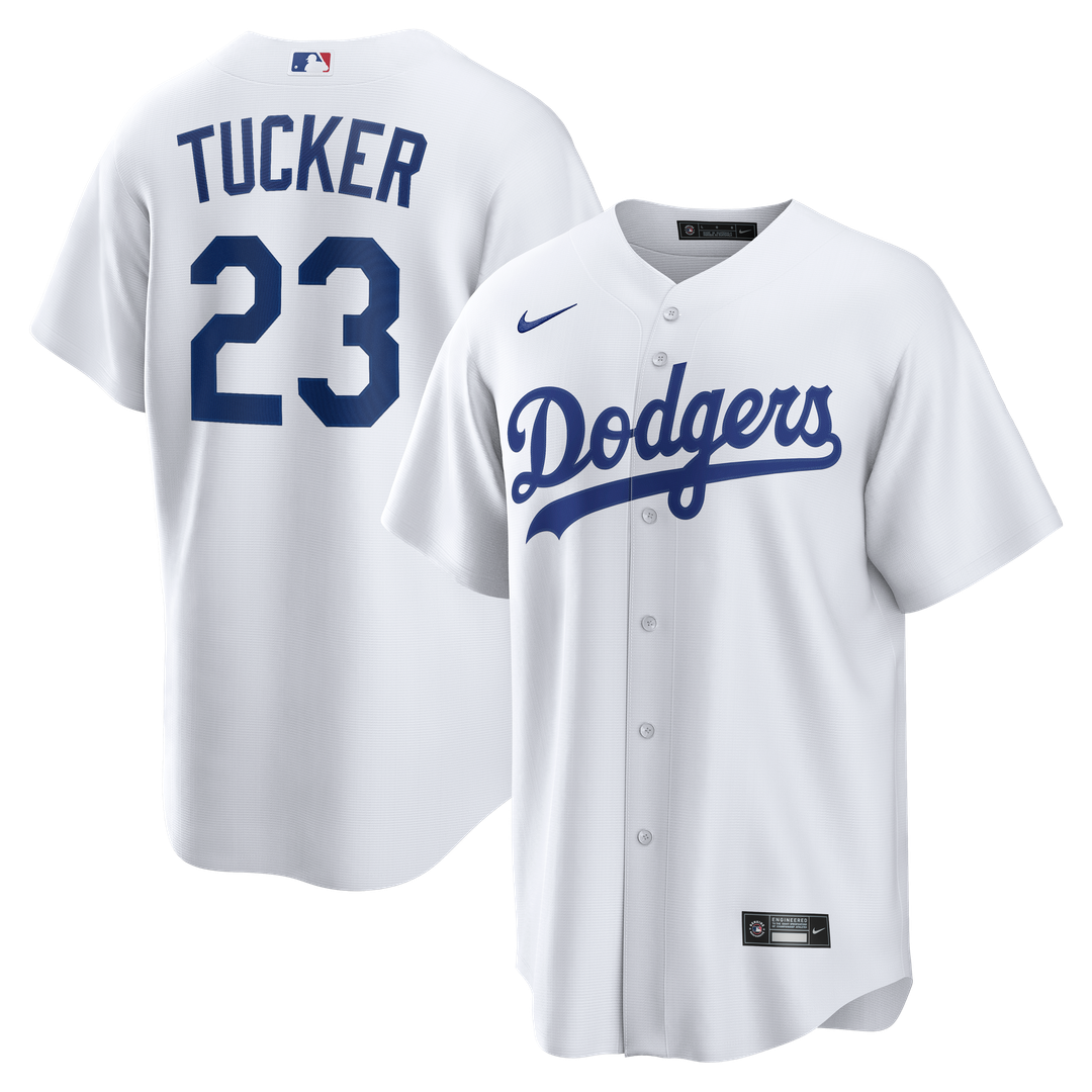Kyle Tucker Los Angeles Dodgers Nike Home Replica Jersey - White Official MLB Team Apparel Baseball Fan Gear