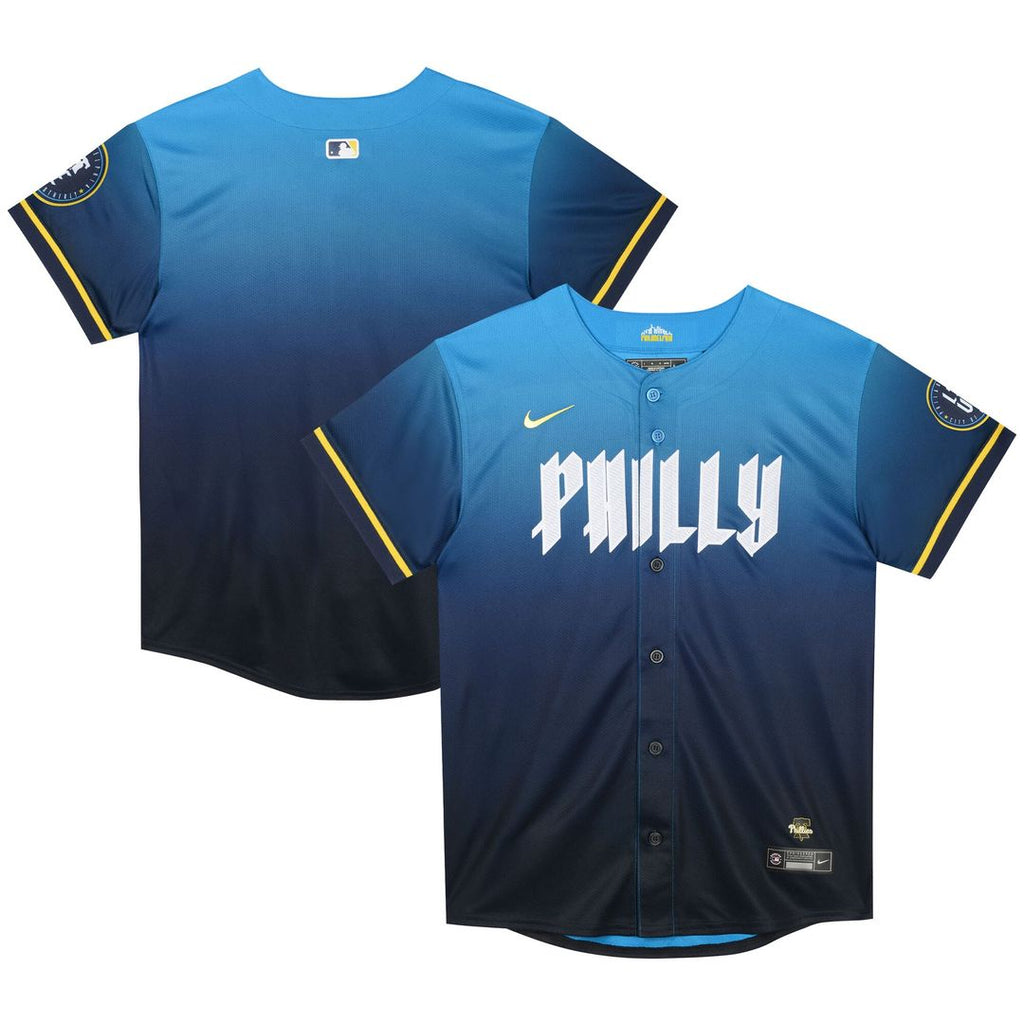 Philadelphia Phillies Nike Preschool City Connect Jersey - Blue Official MLB Team Apparel Baseball Fan Gear