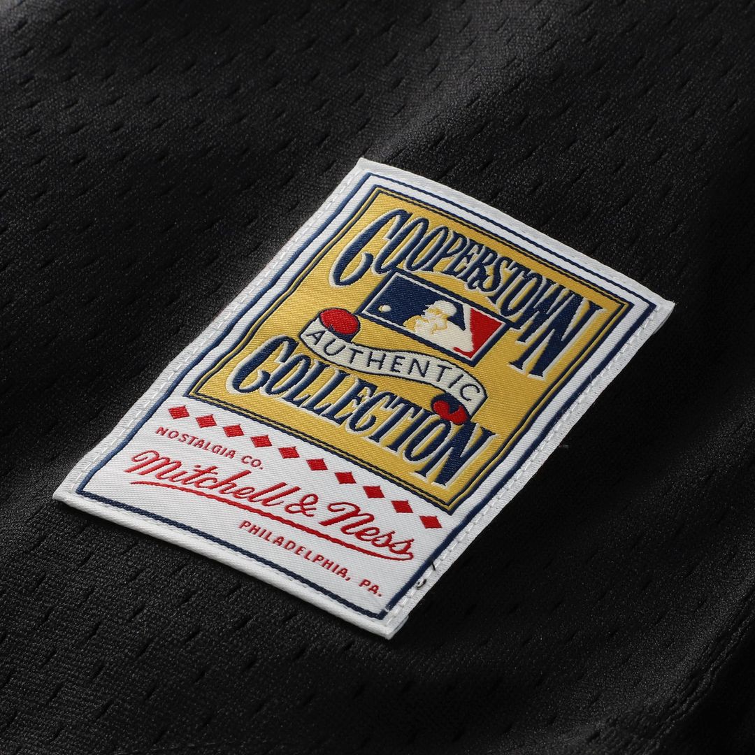 Barry Larkin Cincinnati Reds Mitchell & Ness Cooperstown Collection Mesh Batting Practice Button-Up Jersey - Black Official MLB Team Apparel Baseball