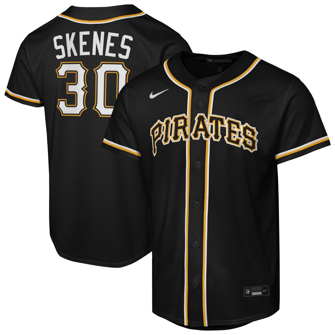 Paul Skenes Pittsburgh Pirates Nike Youth Fashion Replica Player Jersey - Black Official MLB Team Apparel Baseball Fan Gear
