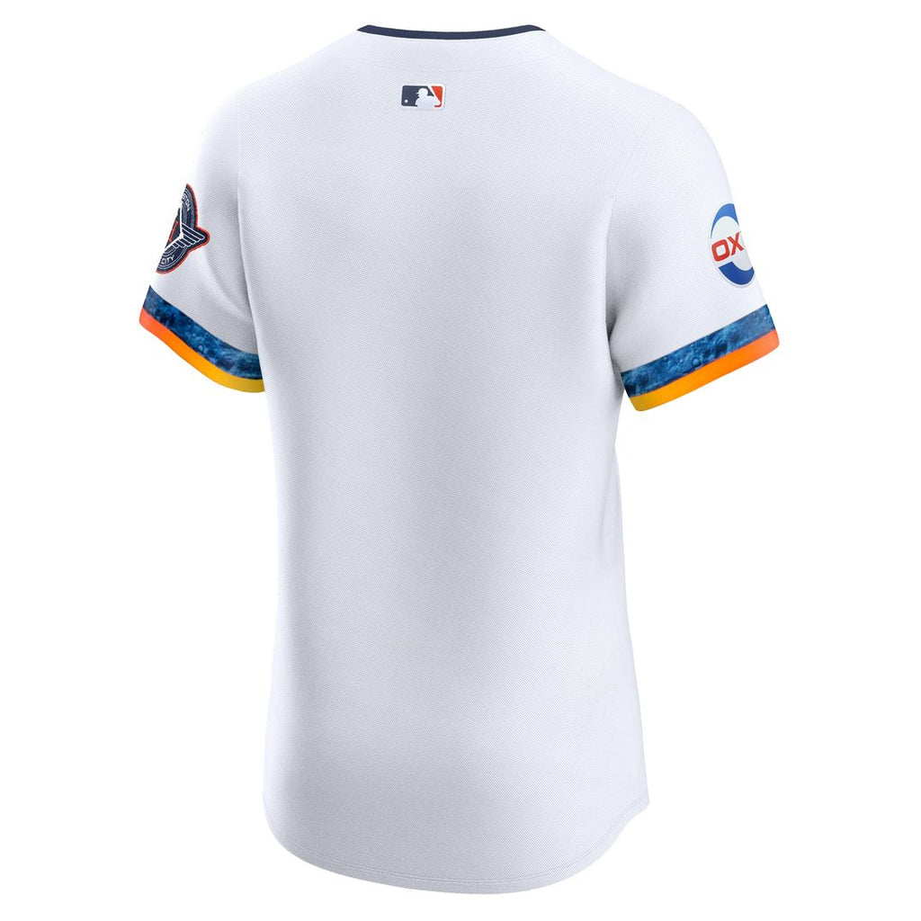 Houston Astros Nike 2025 City Connect Elite Jersey - White Official MLB Team Apparel Baseball Fan Gear