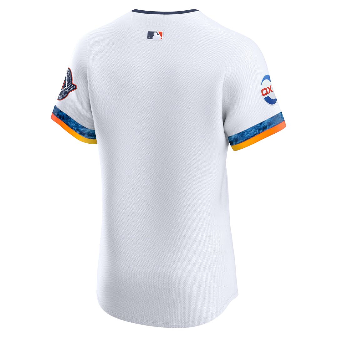 Houston Astros Nike 2025 City Connect Elite Jersey - White Official MLB Team Apparel Baseball Fan Gear