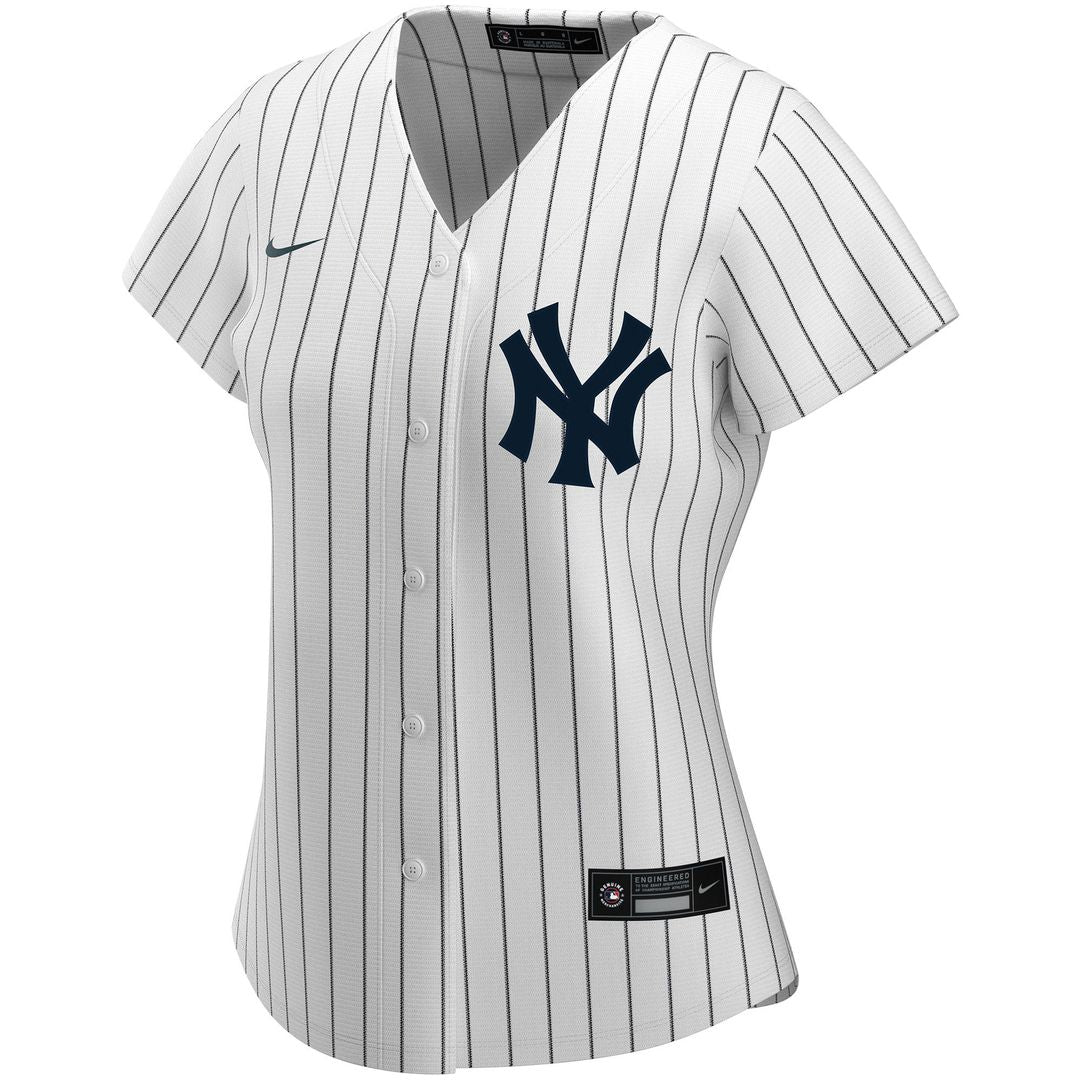 New York Yankees Nike Women's Home Replica Custom Jersey - White Official MLB Team Apparel Baseball Fan Gear