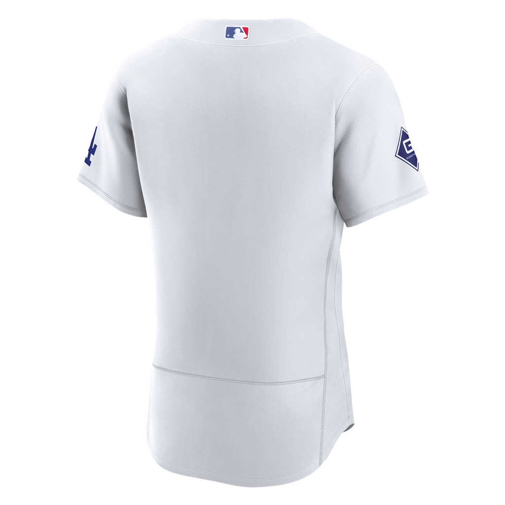 Los Angeles Dodgers Nike Home Sponsor Patch Authentic Jersey - White Official MLB Team Apparel Baseball Fan Gear