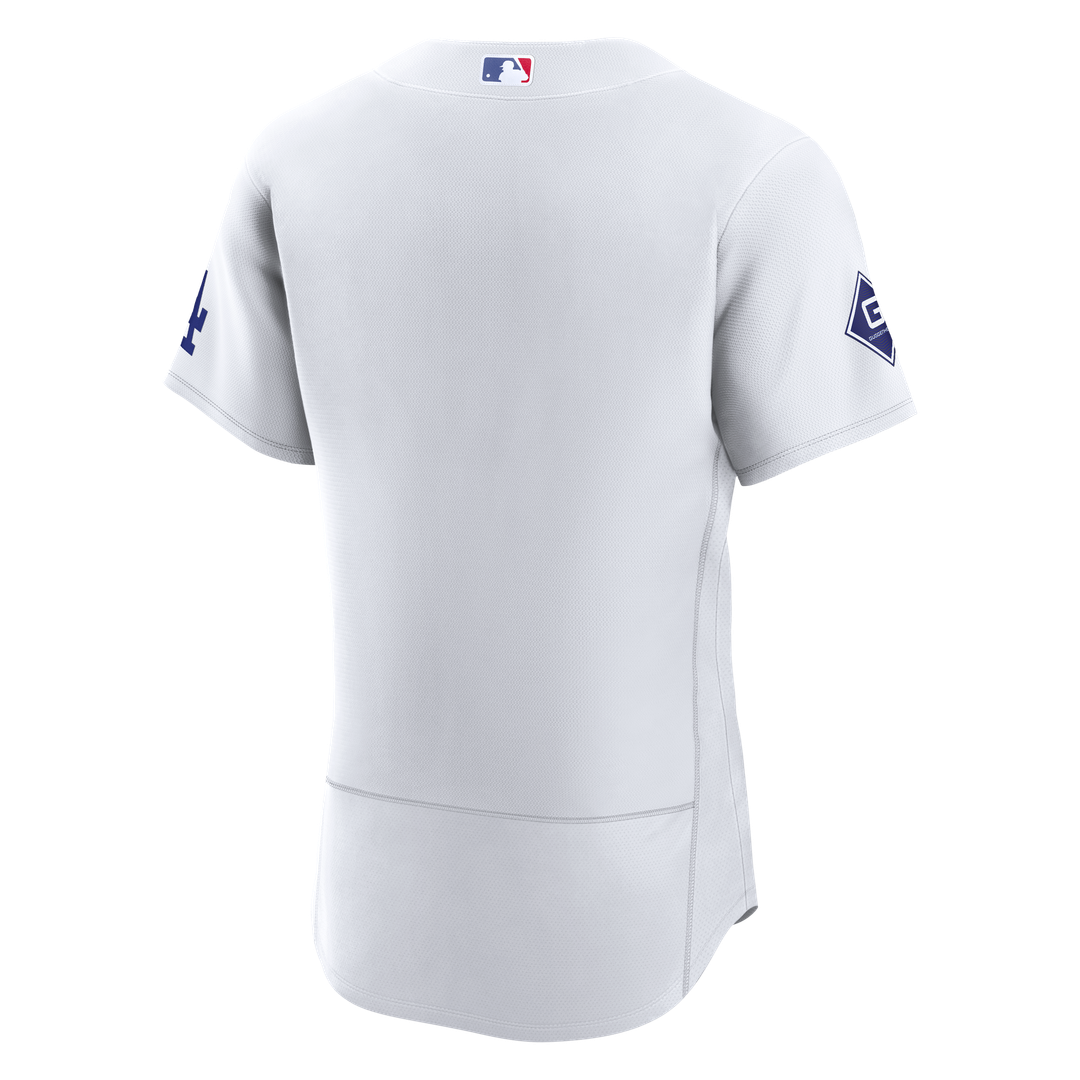 Los Angeles Dodgers Nike Home Sponsor Patch Authentic Jersey - White Official MLB Team Apparel Baseball Fan Gear