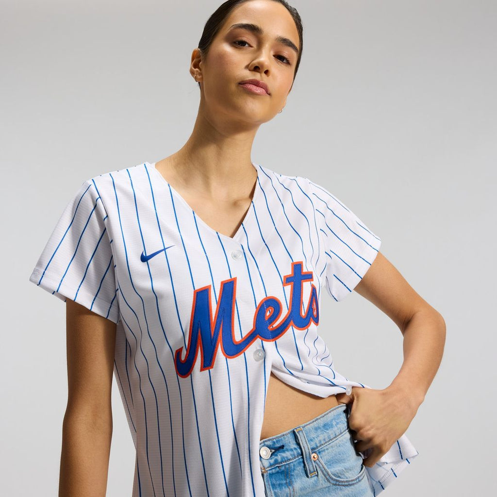 New York Mets Nike Women's Home Replica Team Jersey - White Official MLB Team Apparel Baseball Fan Gear