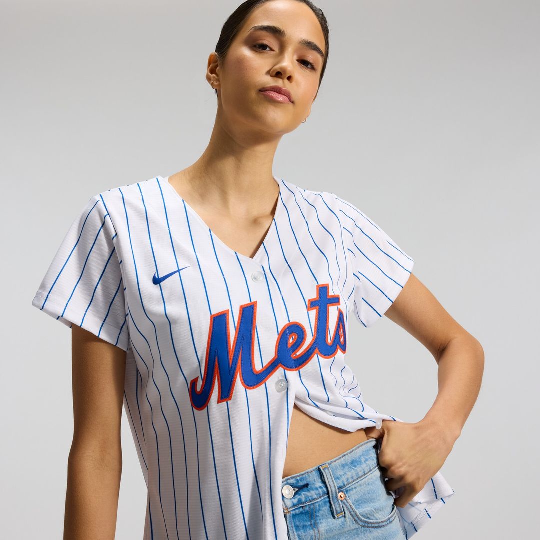 New York Mets Nike Women's Home Replica Team Jersey - White Official MLB Team Apparel Baseball Fan Gear