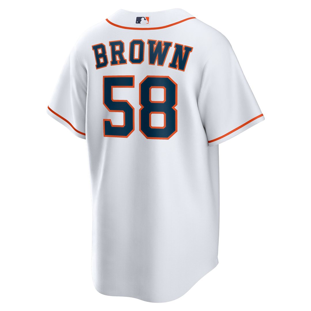 Hunter Brown Houston Astros Nike Home Replica Jersey - White Official MLB Team Apparel Baseball Fan Gear