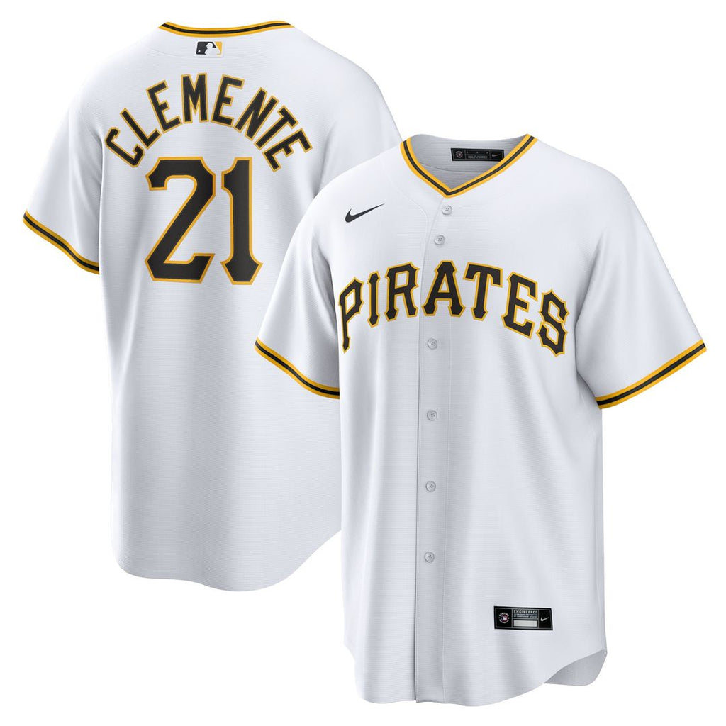 Roberto Clemente Pittsburgh Pirates Nike Home Replica Player Name Jersey - White Official MLB Team Apparel Baseball Fan Gear