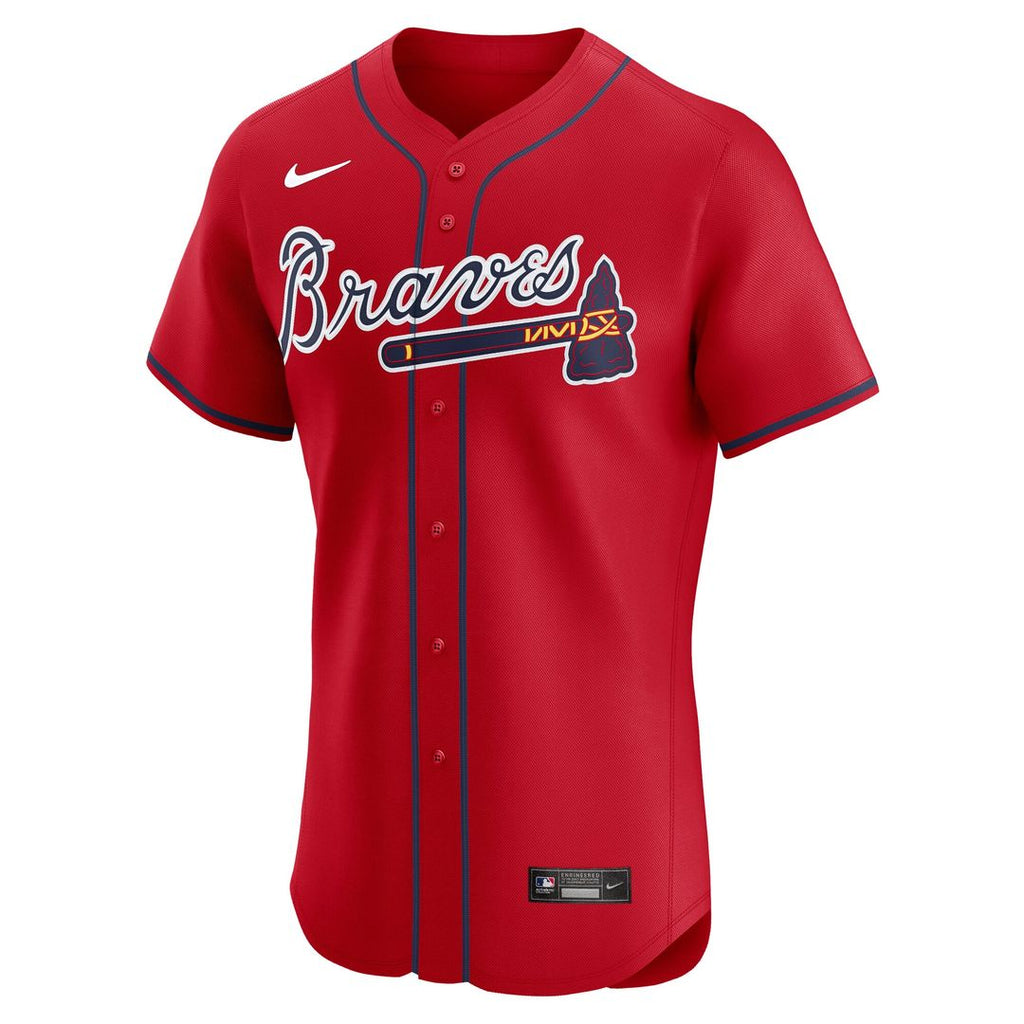 Ronald Acuña Jr. Atlanta Braves Nike Alternate 2 Elite Jersey - Red Official MLB Team Apparel Baseball Fan Gear