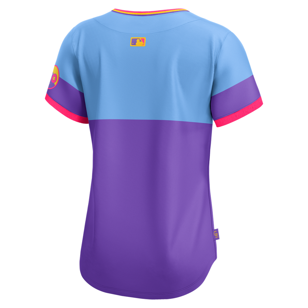 Colorado Rockies Nike Women's 2025 City Connect Limited Jersey - Purple/Light Blue Official MLB Team Apparel Baseball Fan Gear