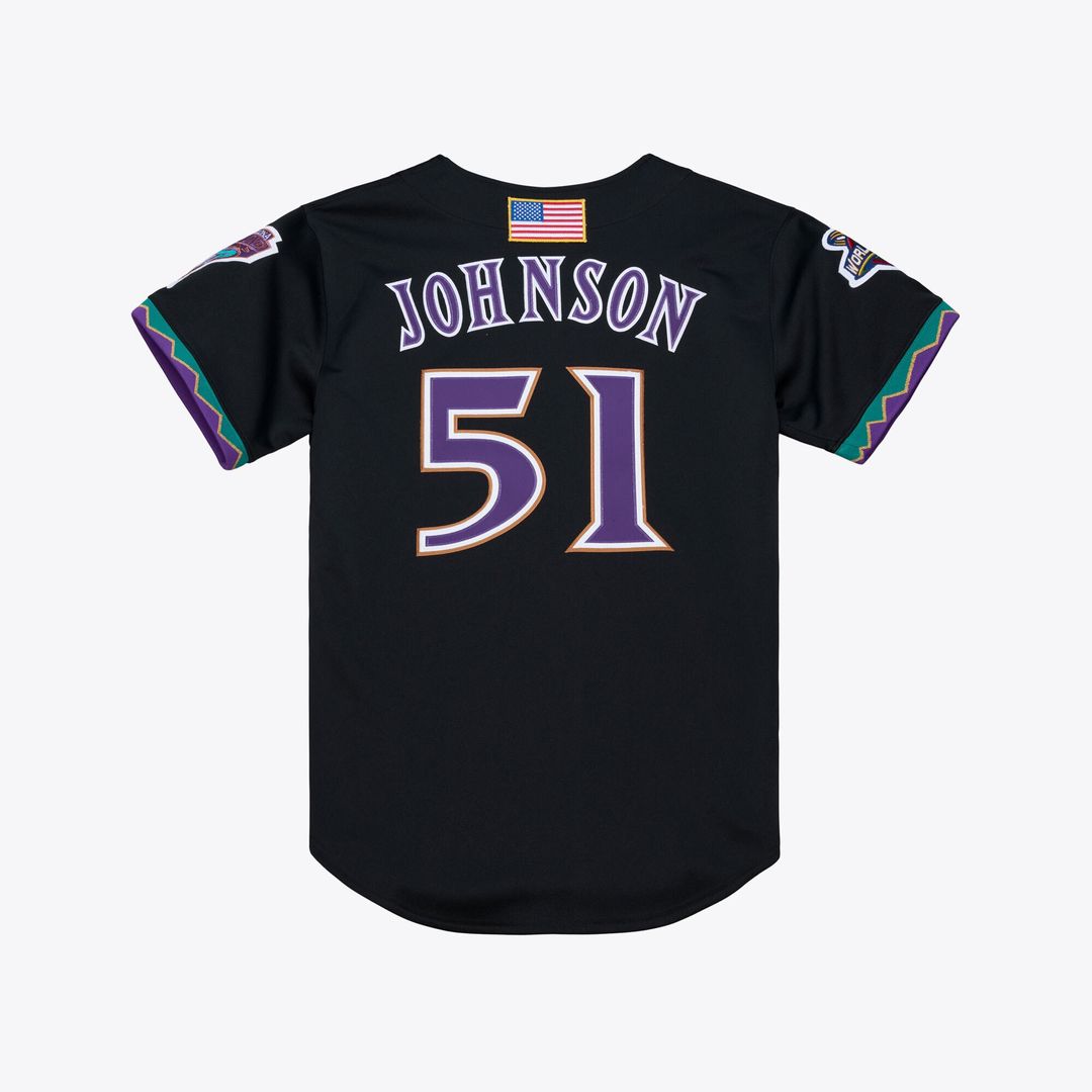 Randy Johnson Arizona Diamondbacks Mitchell & Ness 2001 Authentic Jersey - Black Official MLB Team Apparel Baseball Fan Gear