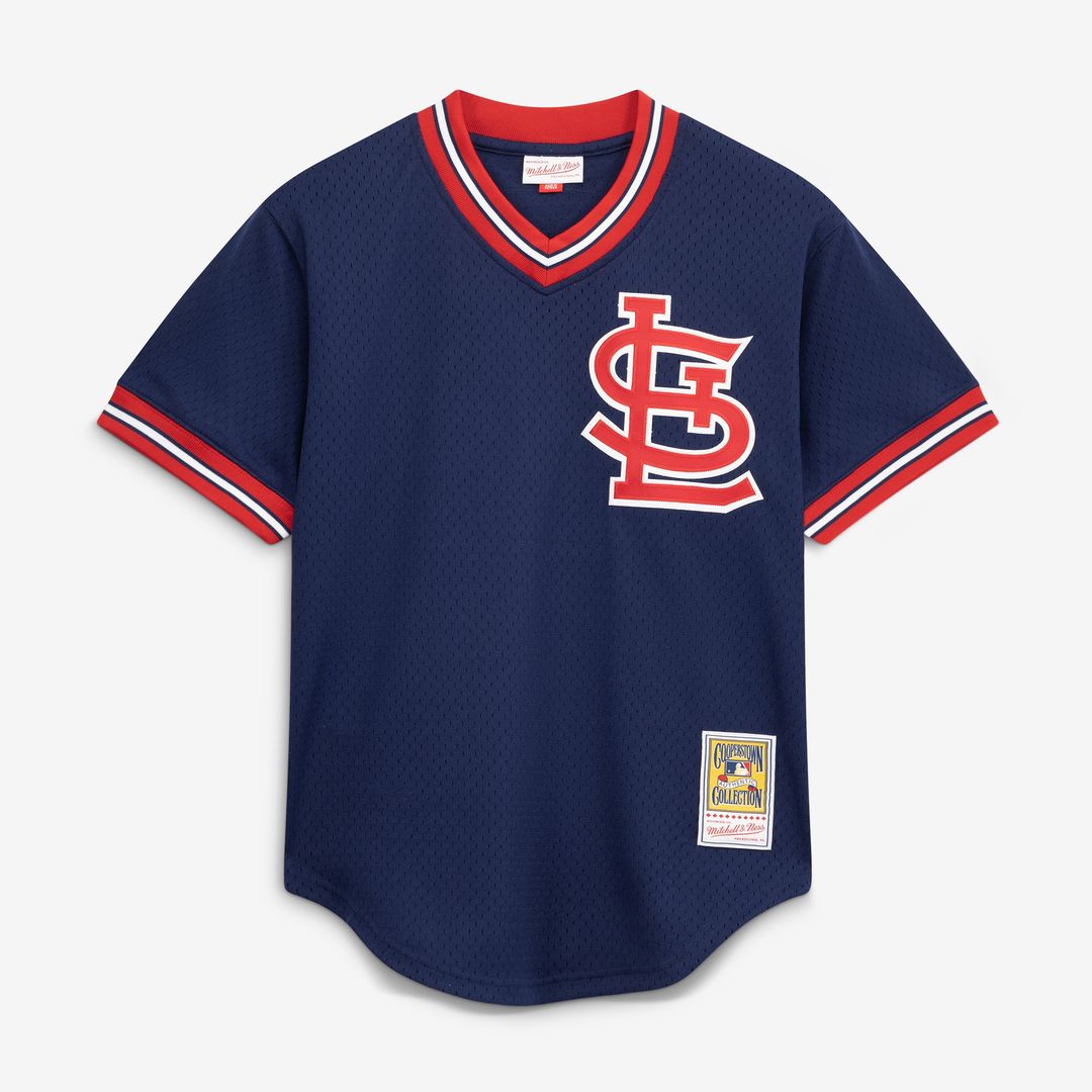 Ozzie Smith St. Louis Cardinals Mitchell & Ness Authentic Batting Practice Jersey - Navy Official MLB Team Apparel Baseball Fan Gear