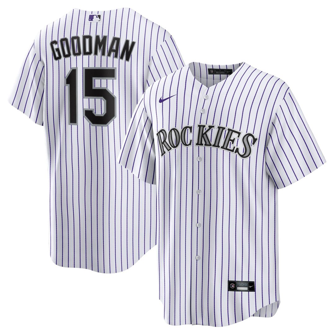 Hunter Goodman Colorado Rockies Nike Home Replica Jersey - White Official MLB Team Apparel Baseball Fan Gear