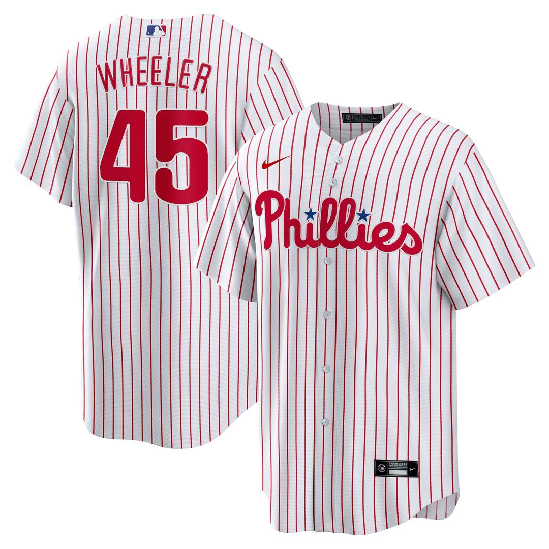 Zack Wheeler Philadelphia Phillies Nike Home Replica Jersey - White Official MLB Team Apparel Baseball Fan Gear