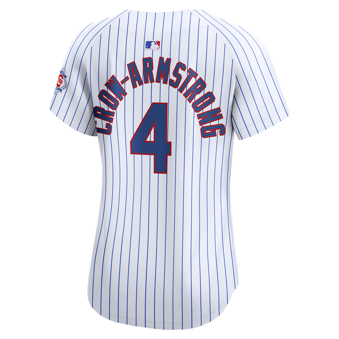 Pete Crow-Armstrong Chicago Cubs Nike Women's 150th Anniversary Limited Jersey - White Official MLB Team Apparel Baseball Fan Gear