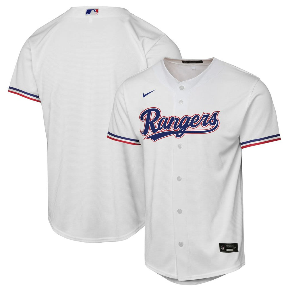 Texas Rangers Nike Youth Home Replica Jersey - White Official MLB Team Apparel Baseball Fan Gear